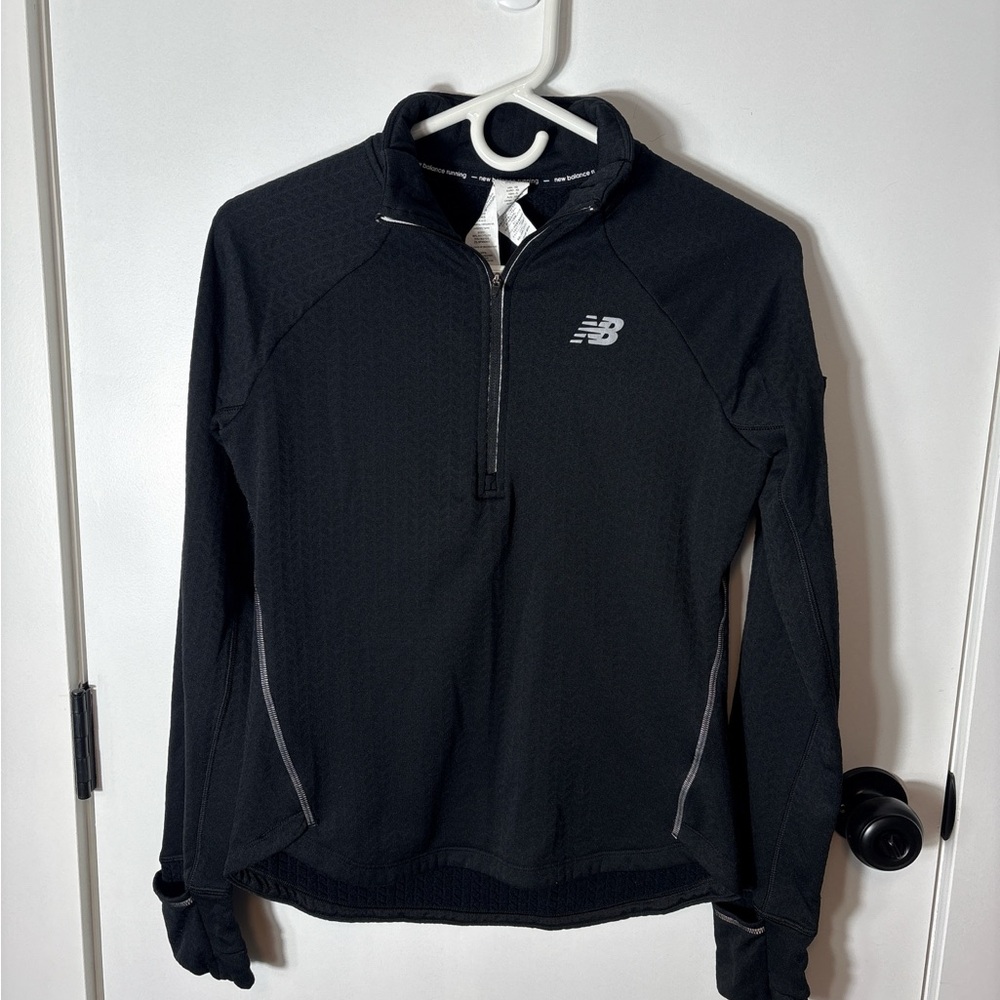 New Balance Black Quarter Zip Heat Running Pullover XS Athletic Activewear